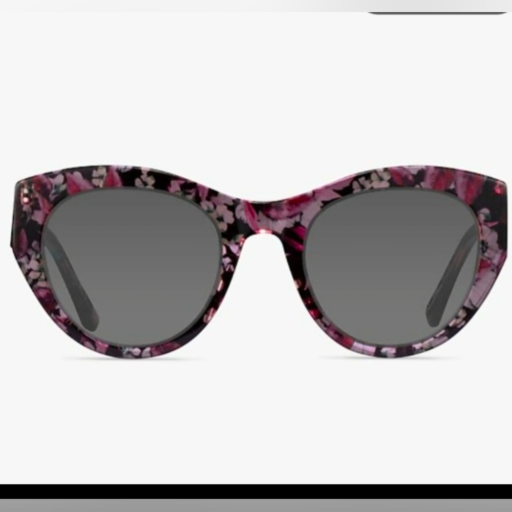Bold Floral Cat-Eye Pink Sunglasses or Glasses Frame